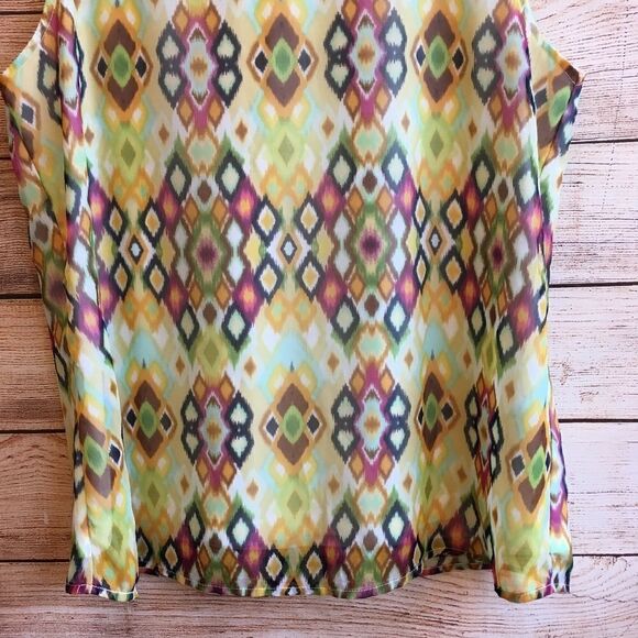 TULLE BRAND TOP IN GEOMETRIC PRINT‎ - Picture 3 of 6